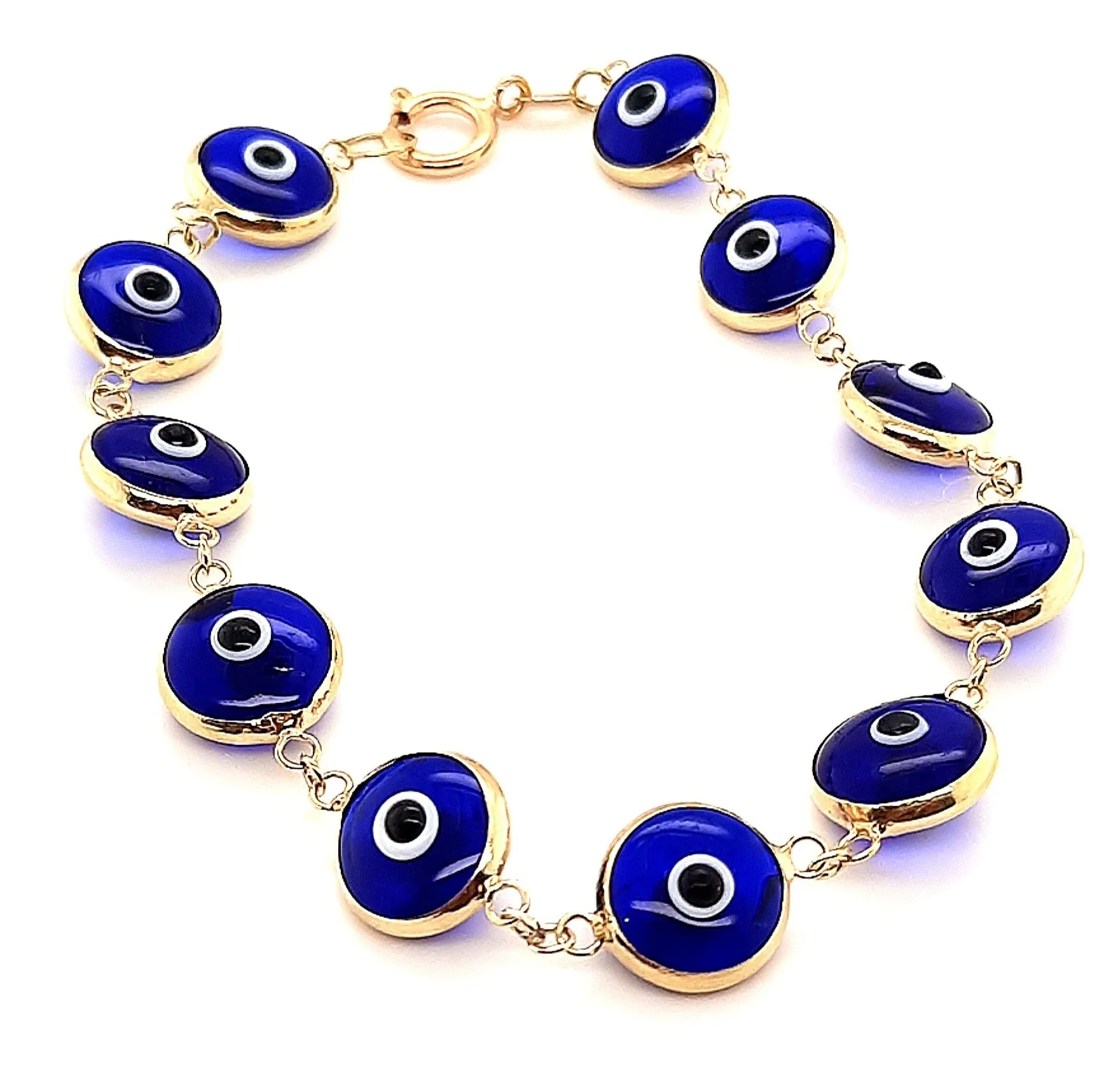 14ct Yellow Gold & Greek Eye Bracelet