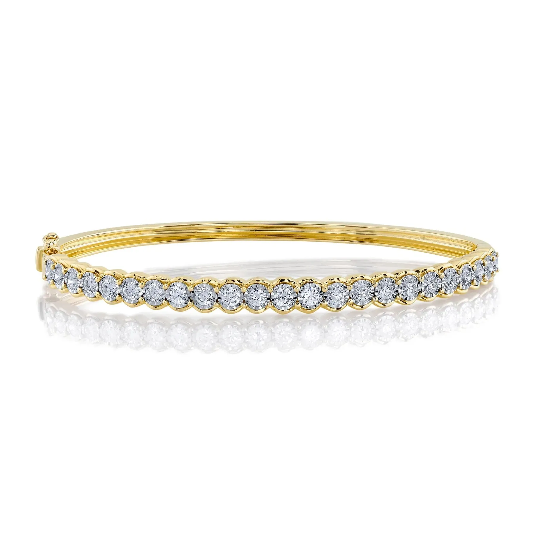 14K GOLD DIAMOND AMY BANGLE