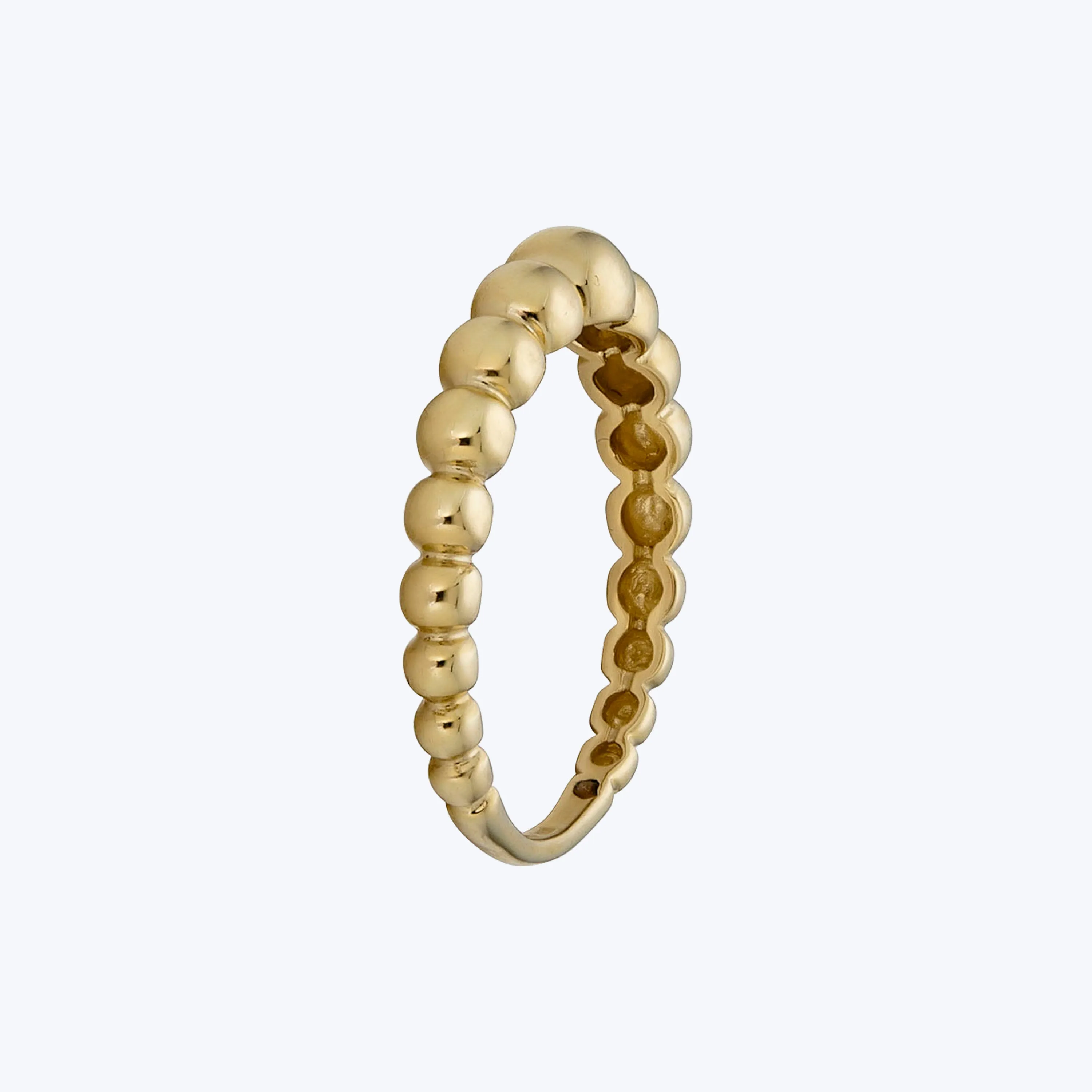 14K Yellow Gold Bead Ring