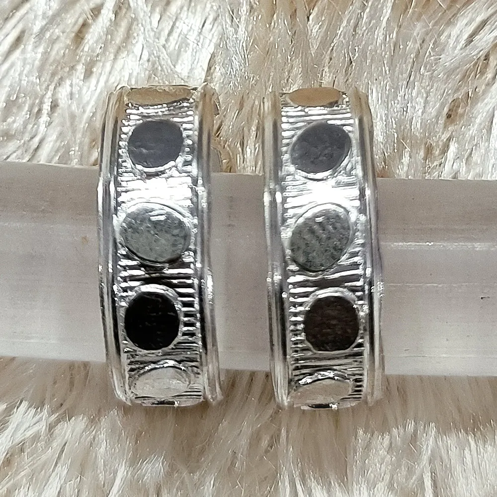 925 Silver Adjustable Toe Rings Pair (Design 74)