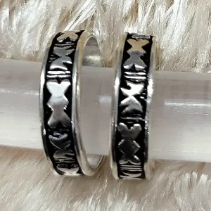 925 Silver Adjustable Toe Rings Pair (Design 76)