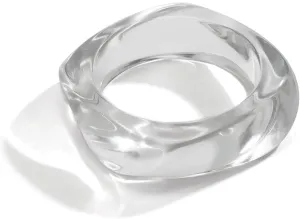 Chunky Acrylic Transparent Candy Color Geometric Round Square Cuff Bangle Bracelet Set for Women Resin Wristband Statement Jewelry