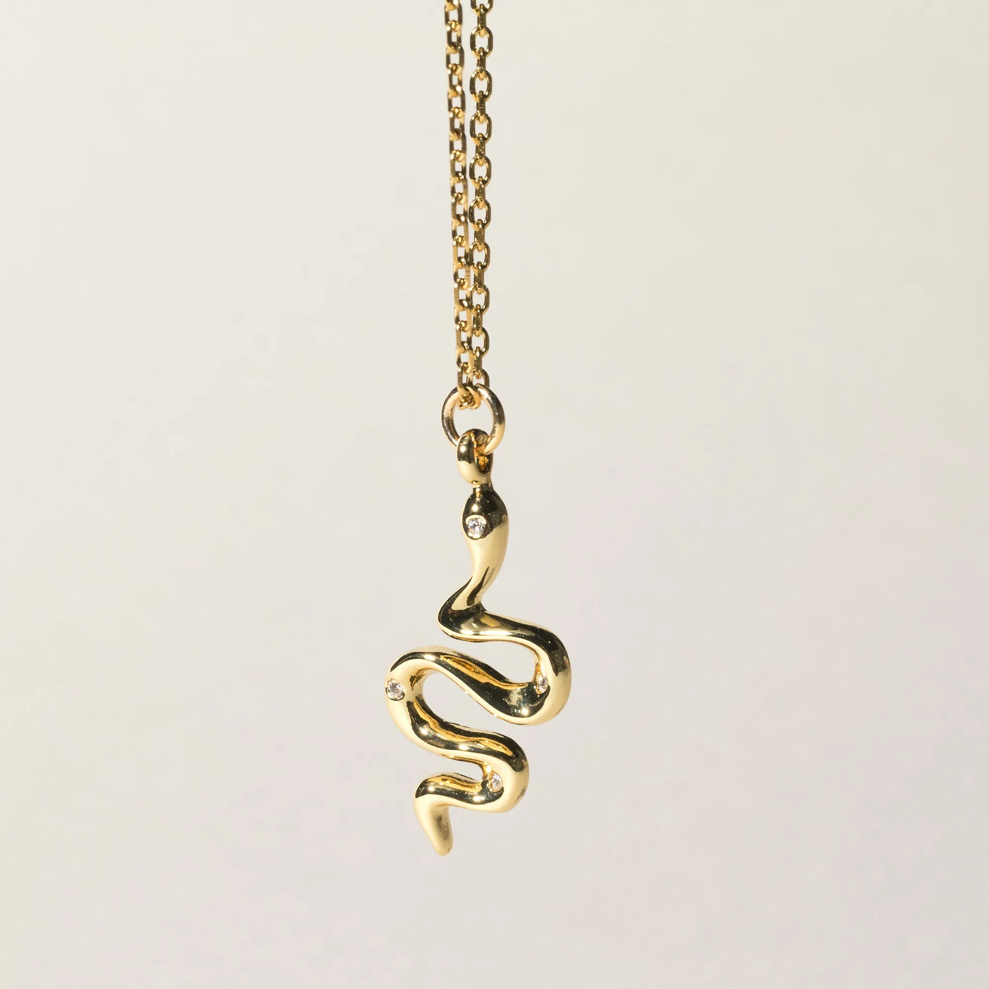 Gold Snake Short Necklace