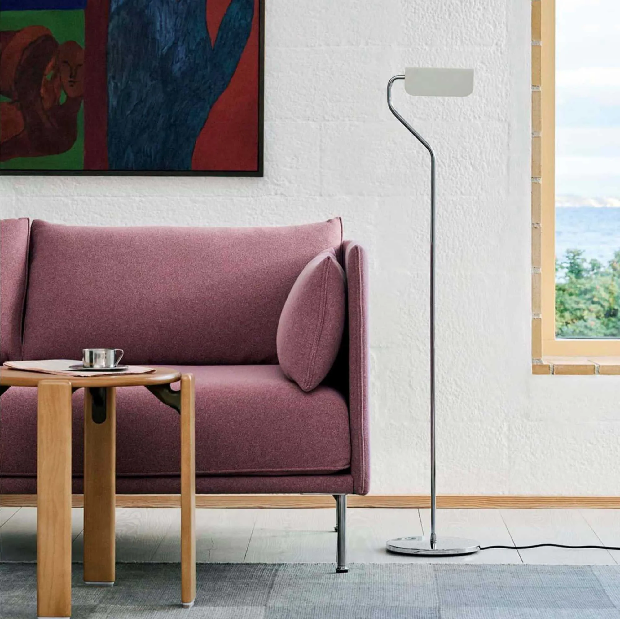 Hay Apex floor lamp, oyster white