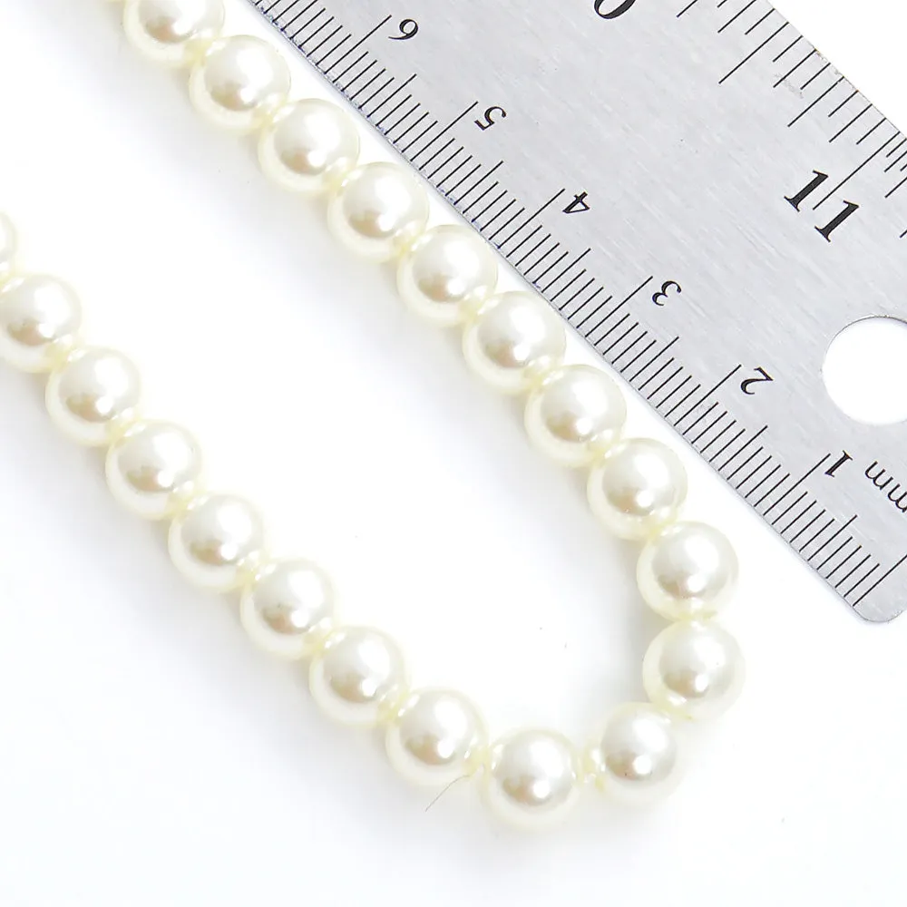 iLLASPARKZ Gold Dipped Brass Metal 8mm Pearl Necklace