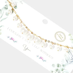 iLLASPARKZ Gold Dipped Drooped Pearl Necklace