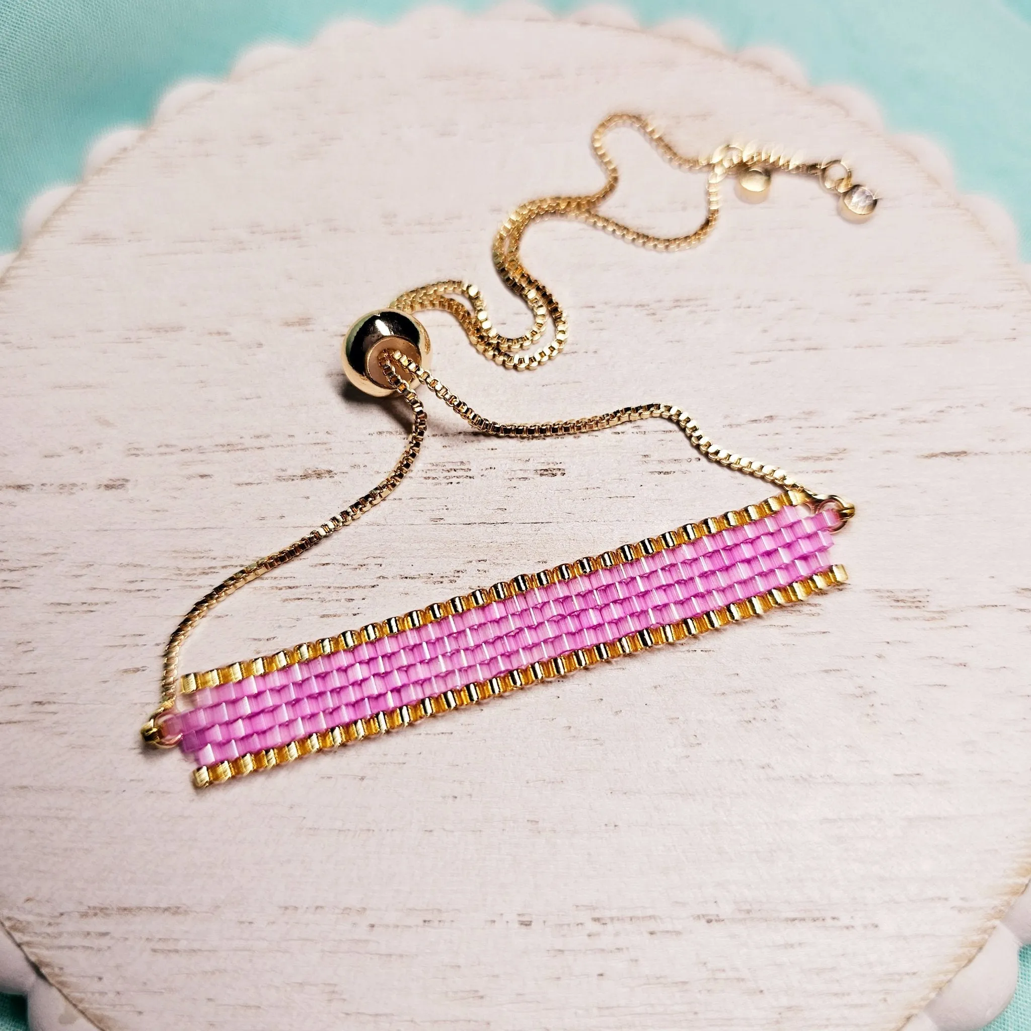 Iridescent Beaded Bracelets