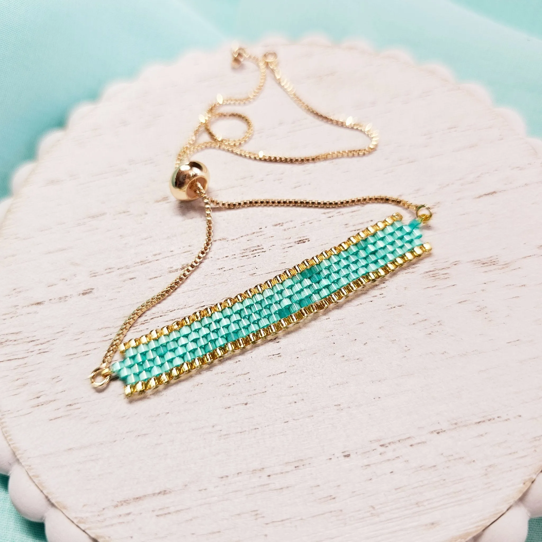 Iridescent Beaded Bracelets