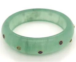 Jade Bangles with Gemstones