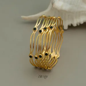 KF101674 - Gold Plated AD Stone Bangles