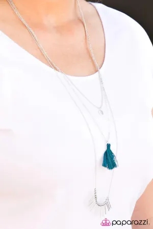 Paparazzi Necklace ~ Foxy Foxtrot - Blue