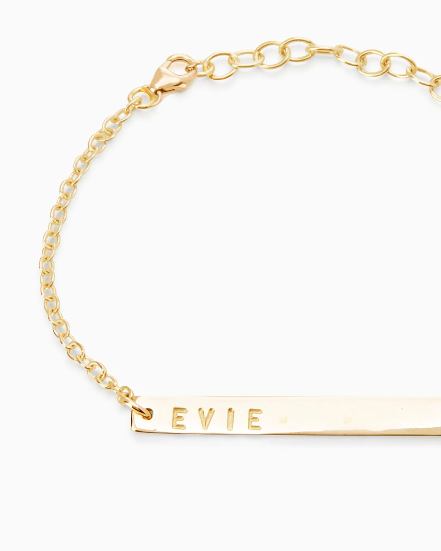 Personalised Tag Bracelet | Solid Yellow Gold