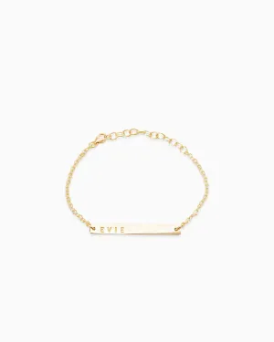 Personalised Tag Bracelet | Solid Yellow Gold